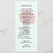 Red Rose of Summer Wedding Programme Programma (Achterkant)