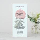 Red Rose of Summer Wedding Programme Programma (Staand voorkant)
