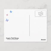 Red Rose on Yellow Briefkaart (Achterkant)