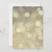 Red Rose op een Golden Bokeh Lights Birthday Kaart (Achterkant)