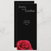 Red Rose op zwarte programmakaart Programma (Voorkant / Achterkant)