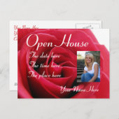 Red Rose, open huis briefkaart (Voorkant / Achterkant)