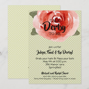 Red Rose over Limoen Derby Party Uitnodigingen