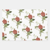 Red Rose Pattern Inpakpapier Vel (Voorkant)