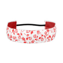 Red Rose Pattern Non-Slip Hoofdband