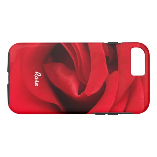 Red Rose Personalized Case-Mate iPhone Case (Achterkant (Horizontaal))