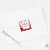 Red Rose Personalized Wedding Stickers (Envelop)