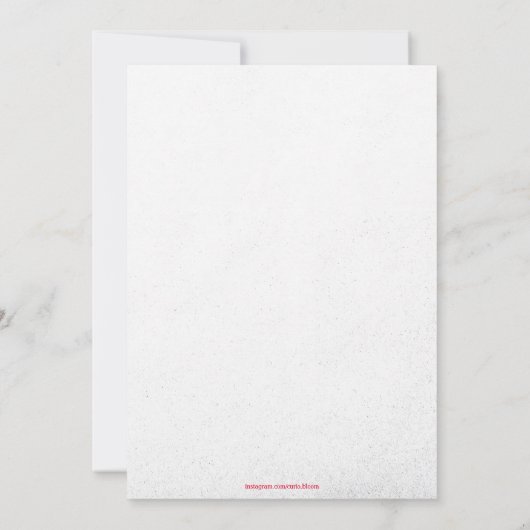 Red Rose Petals et Satin Invitation (Dos)