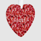 Red Rose Petals Floral Ornament (voorkant)