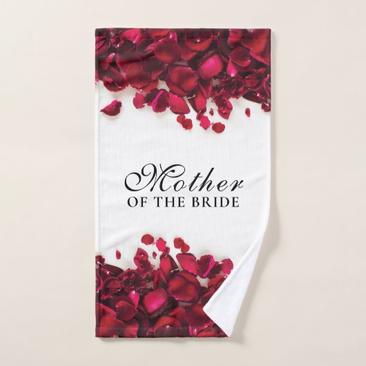 Red Rose Petals Mariage Mère de la mariée (Serviette à main)