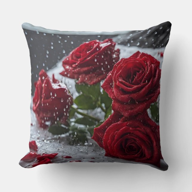 Red Rose Pillow Kussen (Voorkant)