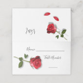 Red Rose Place Card (Buitenkant ongevouwen)