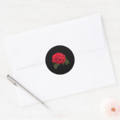 Red Rose Pocket Ronde Sticker (Envelop)