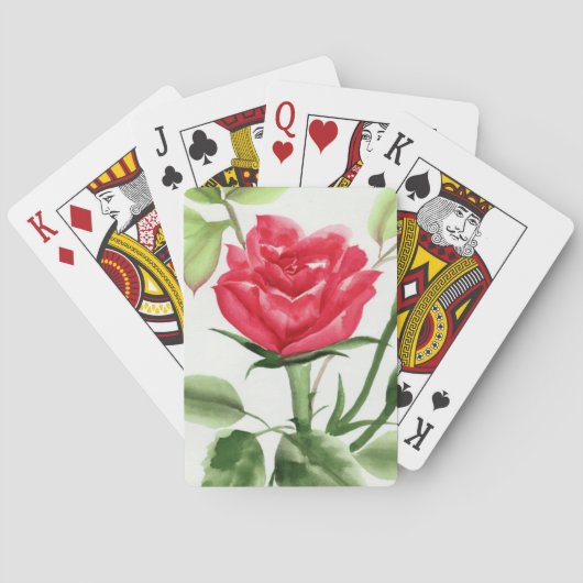 Red Rose Pokerkaarten (Achterkant)