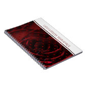 Red Rose Polka Dot Custom Notebook Journal (Côté Droit)