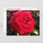 Red Rose Post Card Briefkaart (Voorkant / Achterkant)