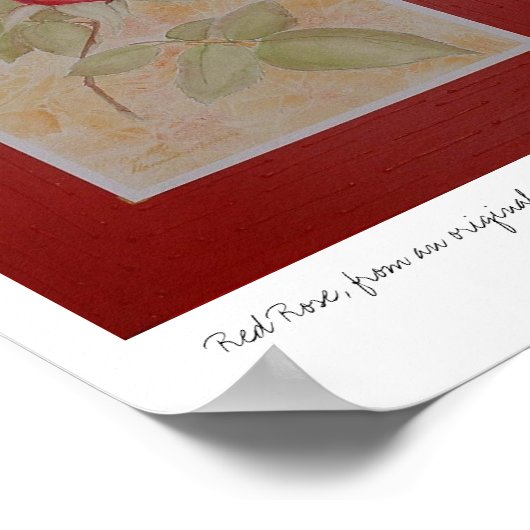 Red Rose Poster (Hoek)