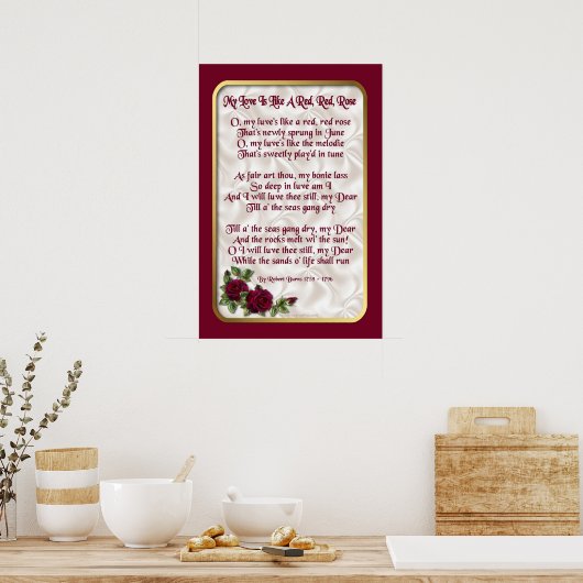 Red Rose Poster (Keuken)