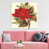 Red Rose Premium Verpakt Canvas (Glans) Afdruk (Insitu (Woonkamer))