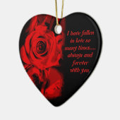 Red Rose Print Valentijn Keepomwille Ornament (Links)