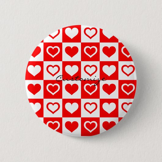 Red Rose Pset Pattern Thunder_Cove Ronde Button 5,7 Cm (Voorkant)