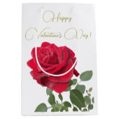 Red rose - Rode roos - Valentine's day Medium Cadeauzakje (Voorkant)