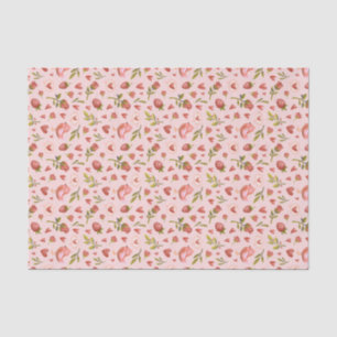 Red Rose Romance Heart Pattern Valentijnsdag Tissuepapier