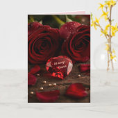  Red Rose Romantic Valentine Love Greeting Card Kaart (Gele Bloem)