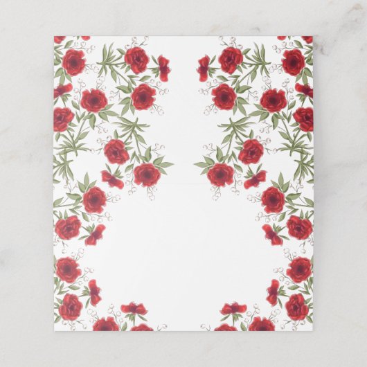 Red Rose Romantic Wedding (Buitenkant ongevouwen)