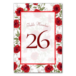 Red Rose Romantic Wedding Kaart