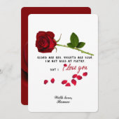Red Rose Romantisch Ik hou van je Valentijnsdag Ka (Voorkant / Achterkant)