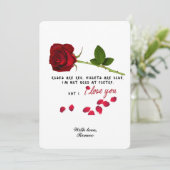 Red Rose Romantisch Ik hou van je Valentijnsdag Ka (Staand voorkant)