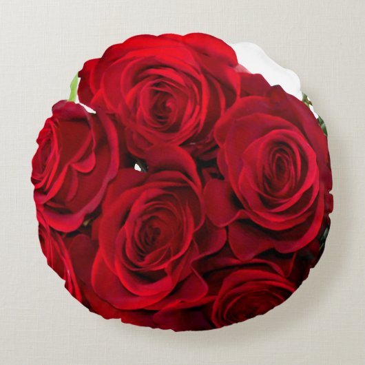 Red Rose Rond Kussen (Voorkant)
