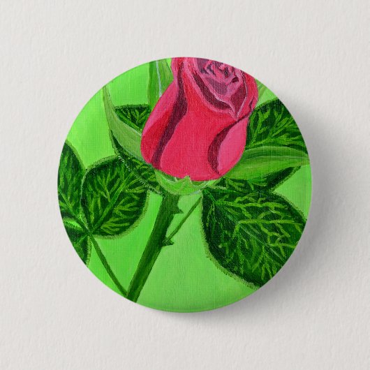 Red Rose Ronde Button 5,7 Cm (Voorkant)