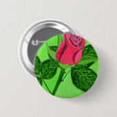 Red Rose Ronde Button 5,7 Cm (Voorkant /achterkant)