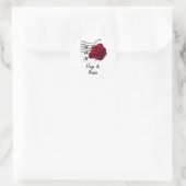 Red Rose Ronde Sticker (Tas)