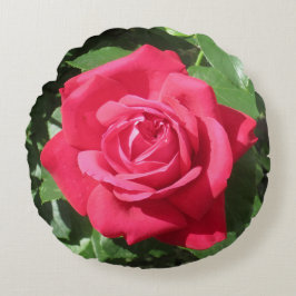 Red Rose Round Pillow Rond Kussen
