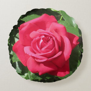 Red Rose Round Pillow Rond Kussen