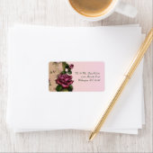Red Rose Roze Adresetiketten Etiket (Insitu)
