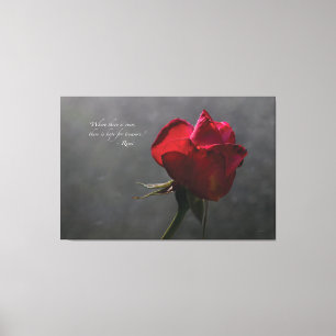 Red Rose, Rumi citaat, ~ 60" x 40" - EXTRA GROOT Canvas Afdruk