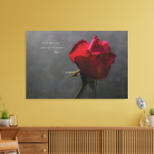 Red Rose, Rumi quote, 36" x 24" - GROOT Canvas Afdruk (Insitu (Woonkamer))