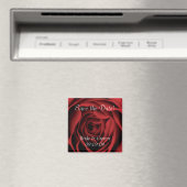 Red Rose Save the Date Magnet Magneet (Insitu (Vaatwasser))