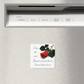 Red Rose Save the date Magnet Sjabloon Magneet (Insitu (Vaatwasser))