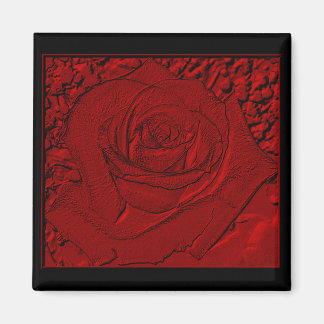 Red Rose "Sculpture" Magneet
