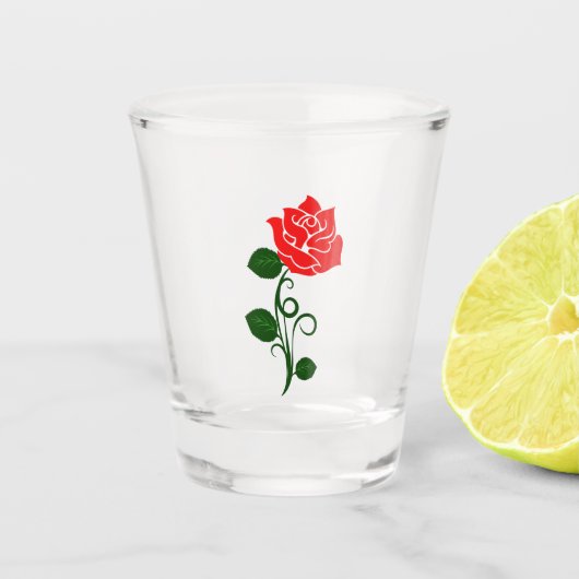 Red Rose Shot glas (Voorkant)