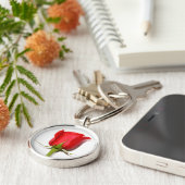 Red Rose Sleutelhanger (Zijkant)