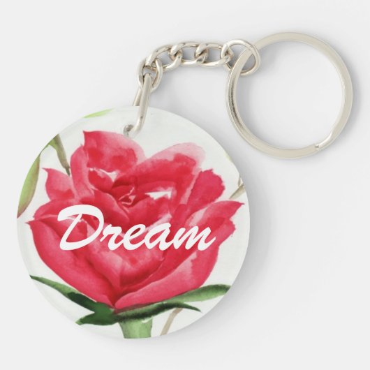 Red Rose Sleutelhanger (Achterkant)