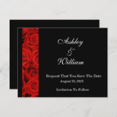 Red Rose sparen de Kaart van de Datum (Voorkant / Achterkant)