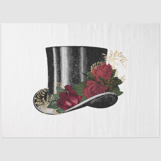 Red Rose Steampunk Series Design 2 Tissuepapier (Voorkant)