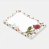 Red Rose & Stem Floral Photography Pattern Post-it® Notes (Schuin)